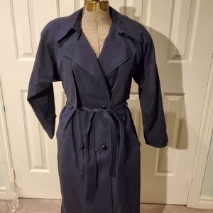 NWOT navy blue trench coat